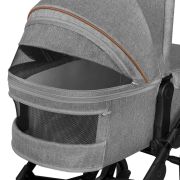Lionelo - Carucior 2 in 1 Mari Tour, Transformabil, Cu landou cu salteluta moale, Reversibil, Maner ajustabil, Plasa de tantari, Husa de picioare, Geanta parinti, 22 kg, Conform cu standardele europene de securitate EN1888 si EN1466, Gri BYNLO-MARI_TOUR_2