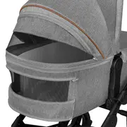 Lionelo - Carucior 2 in 1 Mari Tour, Transformabil, Cu landou cu salteluta moale, Reversibil, Maner ajustabil, Plasa de tantari, Husa de picioare, Geanta parinti, 22 kg, Conform cu standardele europene de securitate EN1888 si EN1466, Gri BYNLO-MARI_TOUR_2