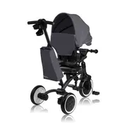 Tricicleta copii, Lionelo, Tris Plus, Ultrapliabila, Multifunctionala, Pana la 25 kg, Inclinare spatar in fata si in spate, Suport picioare, Control al directiei, Scaun reversibil, Rotire 360 grade, Conform cu EN71, 9 luni-5 ani, Gri BYNLO-TRIS_PLUS_GREY_