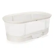 Patut balansoar, Lionelo, Coral, Cu landou ergonomic detasabil, Functie de balansare integrata, Functie de cantar, Sunete si cantece de leagan, Cu roti, Panou tactil sau telecomanda, 0-9 kg, EN 1130:2019+AC:2020,EN 16890:2017+A1:2021, Alb BYNLO-Coral_Whit