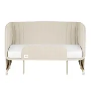 Patut co-sleeper, Lionelo, Thomi Plus, 5 in 1, Multifunctional, Sustine pana la 9 kg ca patut, 15 kg tarc de joaca, 100 kg canapea, Inaltime reglabila in 7 pozitii, De la nastere pana la 4 ani, Cu 2 saltele din spuma T25, 94x70x77-93,5 cm, Bej BYNLO-THOMI