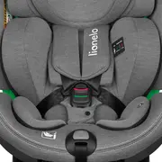 Scaun auto, Lionelo, Harmony i-Size, Rotire 360 grade, Protectie laterala, Cu spatar reglabil in 5 pozitii, Cu tetiera reglabila in 12 pozitii, 0-36 Kg, 40-150 cm, Cu Isofix, Husa din bambus, Conform cu ECE R129, Gri deschis BYNLO-HARMONY_I-SIZE_GREY_CONC