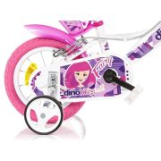 Bicicleta copii dino bikes 12' fairy alb hubdb-124rsn-05fy