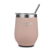 Cana termoizolanta cu pai nava 360ml roz smb10-262-100