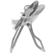 Scaun de masa 2 in 1, New Baby, Smart, Poate fi utilizat si ca leagan pentru copii, Cu telecomanda, Spatar reglabil in 4 pozitii, Cu 5 viteze de leganare, Cu melodii si jucarii, 0-36 luni, Grey BYN56307