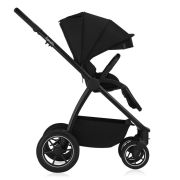 Carucior 2 in 1, Lionelo, Meril, Cu landou si scaun cu dimensiune XL, Reversibil, Cu sistem de ventilatie 3D, Cu accesorii, Pana la 22 kg, Conform cu EN1888-1 EN1888-2, EN1466, Negru BYNLO-MERIL_2IN1_BLACK_ONYX