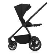 Carucior 2 in 1, Lionelo, Meril, Cu landou si scaun cu dimensiune XL, Reversibil, Cu sistem de ventilatie 3D, Cu accesorii, Pana la 22 kg, Conform cu EN1888-1 EN1888-2, EN1466, Negru BYNLO-MERIL_2IN1_BLACK_ONYX