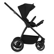 Carucior 2 in 1, Lionelo, Meril, Cu landou si scaun cu dimensiune XL, Reversibil, Cu sistem de ventilatie 3D, Cu accesorii, Pana la 22 kg, Conform cu EN1888-1 EN1888-2, EN1466, Negru BYNLO-MERIL_2IN1_BLACK_ONYX