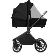 Carucior 2 in 1, Lionelo, Mika Plus, Cadru din aluminiu, Cu landou intarit si salteluta moale, Reversibil, Cu sistem de ventilatie 3D, Cu accesorii, Pana la 22 kg, Conform cu EN1888-1 EN1888-2, EN1466, Negru BYNLO-MIKA_PLUS_2IN1_BLACK_ONYX