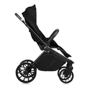 Carucior sport, Lionelo, Mika Plus, Cadru din aluminiu, Cu maner reversibil, Copertina XXL, Spatar reglabil in 3 pozitii, Cu accesorii, Pana la 22 kg, 6-48 luni; EN1888-1, EN1888-2 EN1466, Negru BYNLO-MIKA_PLUS_BLACK_ONYX