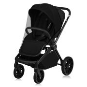 Carucior sport, Lionelo, Mika Plus, Cadru din aluminiu, Cu maner reversibil, Copertina XXL, Spatar reglabil in 3 pozitii, Cu accesorii, Pana la 22 kg, 6-48 luni; EN1888-1, EN1888-2 EN1466, Negru BYNLO-MIKA_PLUS_BLACK_ONYX