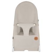 Fotoliu balansoar, Lionelo, Lilac, Cu arcada cu jucarii, Ergonomic, Reglare spatar in 3 pozitii, Pernuta moale invelita in tesatura de bambus, Pliabil, 0-6 luni, Bej BYNLO-LILAC_BEIGE_SAND