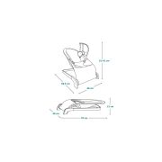 Fotoliu balansoar, Lionelo, Lilac, Cu arcada cu jucarii, Ergonomic, Reglare spatar in 3 pozitii, Pernuta moale invelita in tesatura de bambus, Pliabil, 0-6 luni, Bej BYNLO-LILAC_BEIGE_SAND
