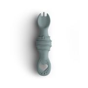 Furculita Si Lingura Babysteps   2in1, Silicon Alimentar 100%, Fara Bpa, Bps, Pvc Si Ftalati, Ether Pjbfl_e