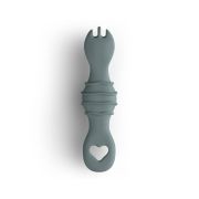 Furculita Si Lingura Babysteps   2in1, Silicon Alimentar 100%, Fara Bpa, Bps, Pvc Si Ftalati, Ether Pjbfl_e