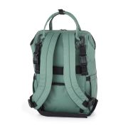 Rucsac pentru mamici, Petite&Mars, Jack, Cu 11 compartimente, Cu buzunare termice, Saltea de infasat inclusa, 30 x 42 x 15 cm, Misty Green BYN507817