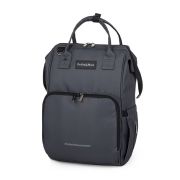 Rucsac pentru mamici, Petite&Mars, Jack, Cu 11 compartimente, Cu buzunare termice, Saltea de infasat inclusa, 30 x 42 x 15 cm, Ultimate Grey BYN507840