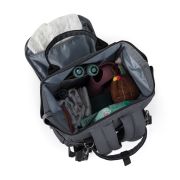 Rucsac pentru mamici, Petite&Mars, Jack, Cu 11 compartimente, Cu buzunare termice, Saltea de infasat inclusa, 30 x 42 x 15 cm, Ultimate Grey BYN507840