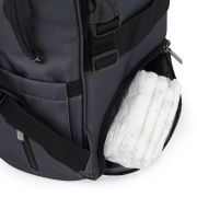 Rucsac pentru mamici, Petite&Mars, Jack, Cu 11 compartimente, Cu buzunare termice, Saltea de infasat inclusa, 30 x 42 x 15 cm, Ultimate Grey BYN507840