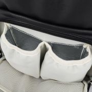 Rucsac pentru mamici, Petite&Mars, Jasper, Cu 12 compartimente, Cu buzunare termice, Saltea de infasat inclusa, 27 x 41 x 14 cm, Absolute Black BYN511832