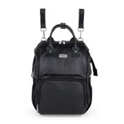 Rucsac pentru mamici, Petite&Mars, Jasper, Cu 12 compartimente, Cu buzunare termice, Saltea de infasat inclusa, 27 x 41 x 14 cm, Absolute Black BYN511832