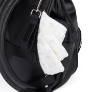 Rucsac pentru mamici, Petite&Mars, Jasper, Cu 12 compartimente, Cu buzunare termice, Saltea de infasat inclusa, 27 x 41 x 14 cm, Absolute Black BYN511832