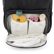Rucsac pentru mamici, Petite&Mars, Jasper, Cu 12 compartimente, Cu buzunare termice, Saltea de infasat inclusa, 27 x 41 x 14 cm, Camel Beige BYN511570