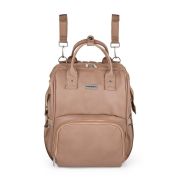 Rucsac pentru mamici, Petite&Mars, Jasper, Cu 12 compartimente, Cu buzunare termice, Saltea de infasat inclusa, 27 x 41 x 14 cm, Camel Beige BYN511570