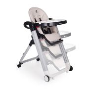 Scaun de masa, Petite&Mars, Tasty, Multifunctional, Pana la 15 kg, Reglabil pe inaltime in 7 pozitii, Spatar reglabil pana la 175 grade, Suport picioare si tavita reglabile, Cu roti, Aluminiu, Jasmine Honey BYN361834
