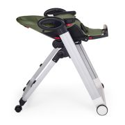 Scaun de masa, Petite&Mars, Tasty, Multifunctional, Pana la 15 kg, Reglabil pe inaltime in 7 pozitii, Spatar reglabil pana la 175 grade, Suport picioare si tavita reglabile, Cu roti, Aluminiu, Mature Olive BYN361841
