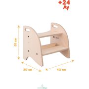Scaun inaltator tip scara cu 2 trepte pentru copii, model 1, MamaToyz JEMMtyz_stepin1