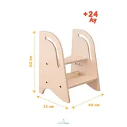 Scaun inaltator tip scara cu 2 trepte pentru copii, model 2, MamaToyz JEMMtyz_stepin2