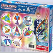 Set de constructie magnetic de baza supermag trendy, 35 piese spm0154