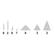 Set de constructie magnetic de baza supermag trendy, 35 piese spm0154