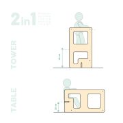 Turn de invatare multifunctional Kule Flip, Natur, MamaToyz JEMMtyz_flipn