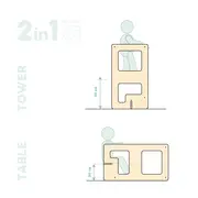 Turn de invatare multifunctional Kule Flip, Roz, MamaToyz JEMMtyz_flipr