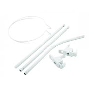 Baldachin Patut Lemn Cu Suport De Prindere Inclus Real Bears Alb, 620x180 Cm Pjbbald_realbears_white