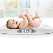 Cantar digital pentru bebelusi BabyCare, pana la 25 kg, ecran iluminat, memorie, 0+ luni, Reer 64120