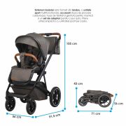 Carucior modular 2in1 c nessia anthracite+balansoar bebelusi c velio butternut smb322065362333041144