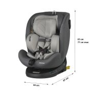 Scaun auto isize 40-150 cm coccolle nova moonlit grey+coccolle protectie bancheta auto mica smb324085062320000760