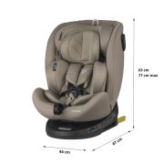 Scaun auto isize 40-150 cm coccolle nova sand beige+coccolle protectie bancheta auto mica smb324085044320000760