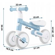Bicicleta fara pedale pentru copii, 51 x 18.5 x 36 cm, roti eva, nukido nk-603 - albastru edeedi760303