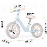 Bicicleta fara pedale pentru copii, 87 x 39 x 54 cm, roti eva, light flee nukido nk-604 - albastru edeedi760402