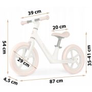 Bicicleta fara pedale pentru copii, 87 x 39 x 54 cm, roti eva, light flee nukido nk-604 - bej edeedi760405