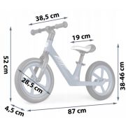 Bicicleta fara pedale pentru copii, 87 x 39 x 54 cm, roti eva, light flee nukido nk-604 - bleumarin edeedi760421