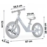 Bicicleta fara pedale pentru copii, 87 x 39 x 54 cm, roti eva, light flee nukido nk-604 - bleumarin edeedi760421