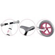 Bicicleta fara pedale pentru copii, 87 x 39 x 54 cm, roti eva, light flee nukido nk-604 - roz - alb edeedi760401