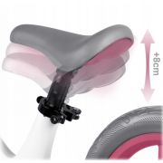 Bicicleta fara pedale pentru copii, 87 x 39 x 54 cm, roti eva, light flee nukido nk-604 - roz - alb edeedi760401