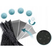 Carucior sport pentru copii, 78 x 33 x 104 cm, nukido paseo 716001 - negru cu auriu edeedi716001