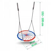 Leagan tip cuib pentru copii xxl, 95 cm, 150 kg, neo-sport 1070, rosu albastru edeedi1070